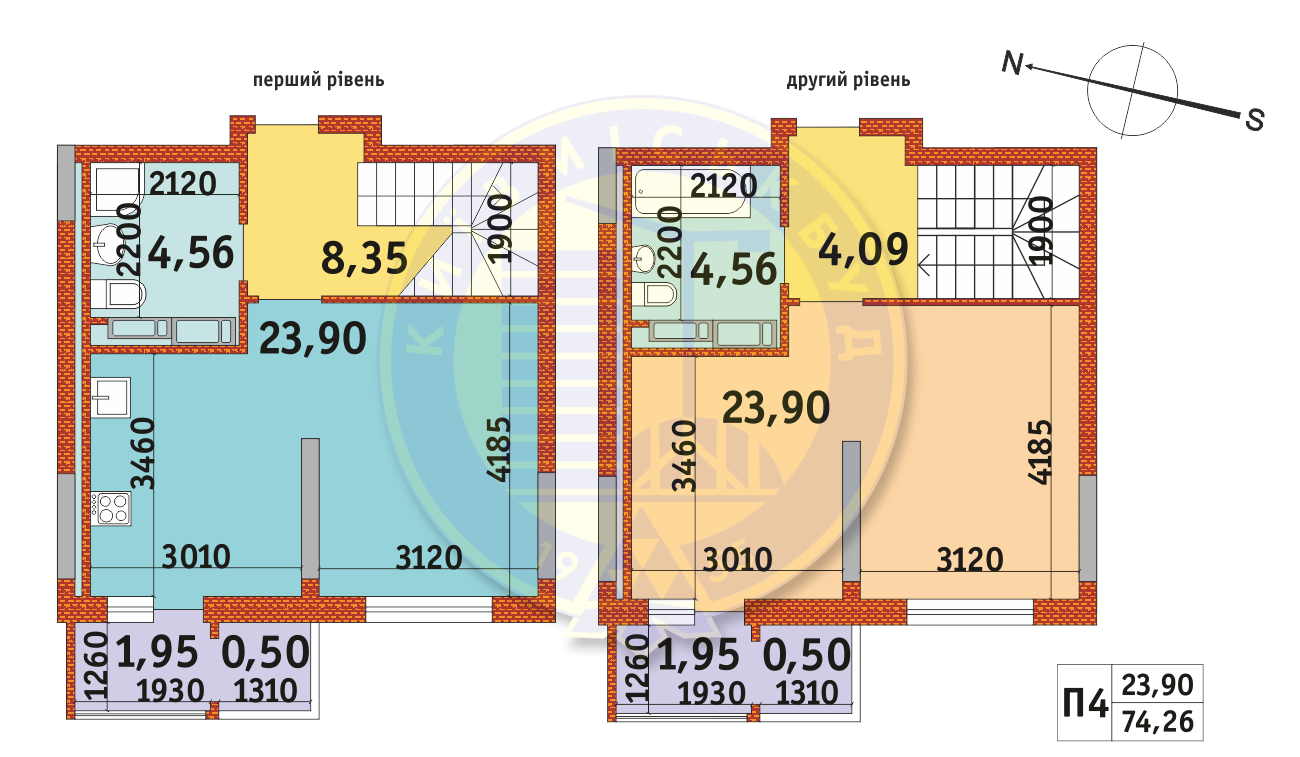 Двухуровневая 74.26 м² в ЖК Злагода от 28 959 грн/м², Киев