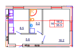 1-комнатная 35.5 м² в ЖК Казацкий Гай 2 от 34 850 грн/м², Киев