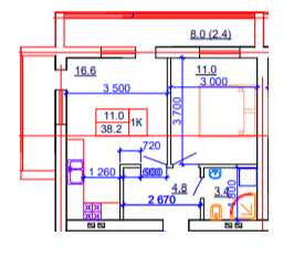 1-комнатная 38.2 м² в ЖК Казацкий Гай 2 от 34 850 грн/м², Киев