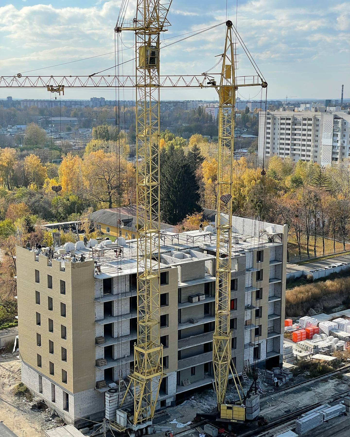 Ход строительства ЖК Графський, окт, 2021 год