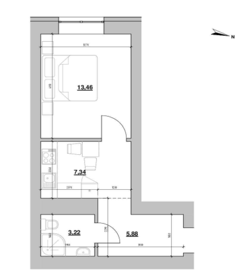 Студія 29.9 м² в ЖК Шенген від 32 707 грн/м², Львів