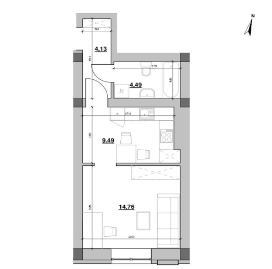 Студия 32.87 м² в ЖК Шенген от 33 981 грн/м², Львов