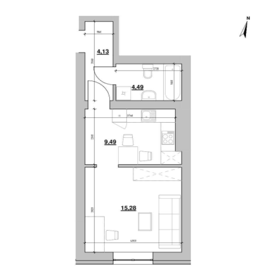 Студія 33.39 м² в ЖК Шенген від 33 981 грн/м², Львів