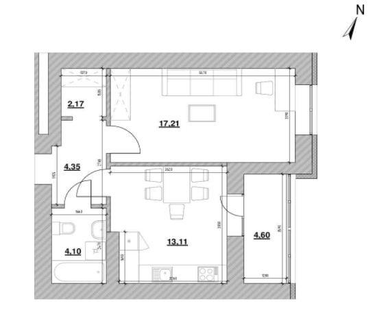 1-кімнатна 45.54 м² в ЖК Шенген від 27 311 грн/м², Львів