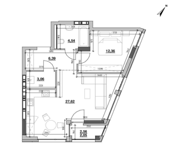 1-комнатная 56.02 м² в ЖК Шенген от 25 692 грн/м², Львов