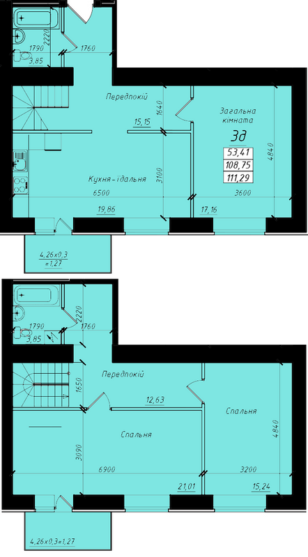 Двухуровневая 111.29 м² в ЖК на ул. Никитченко, 3 от 16 500 грн/м², Полтава