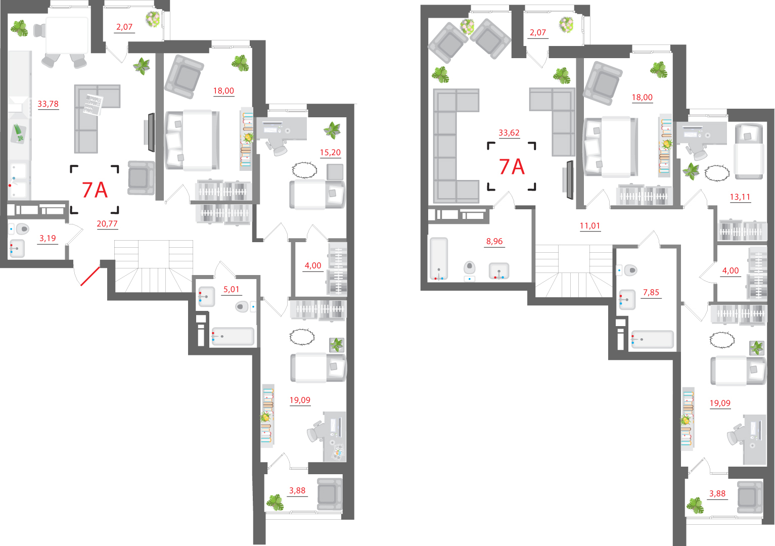 Двухуровневая 246.58 м² в ЖК CITY HUB от застройщика, Киев