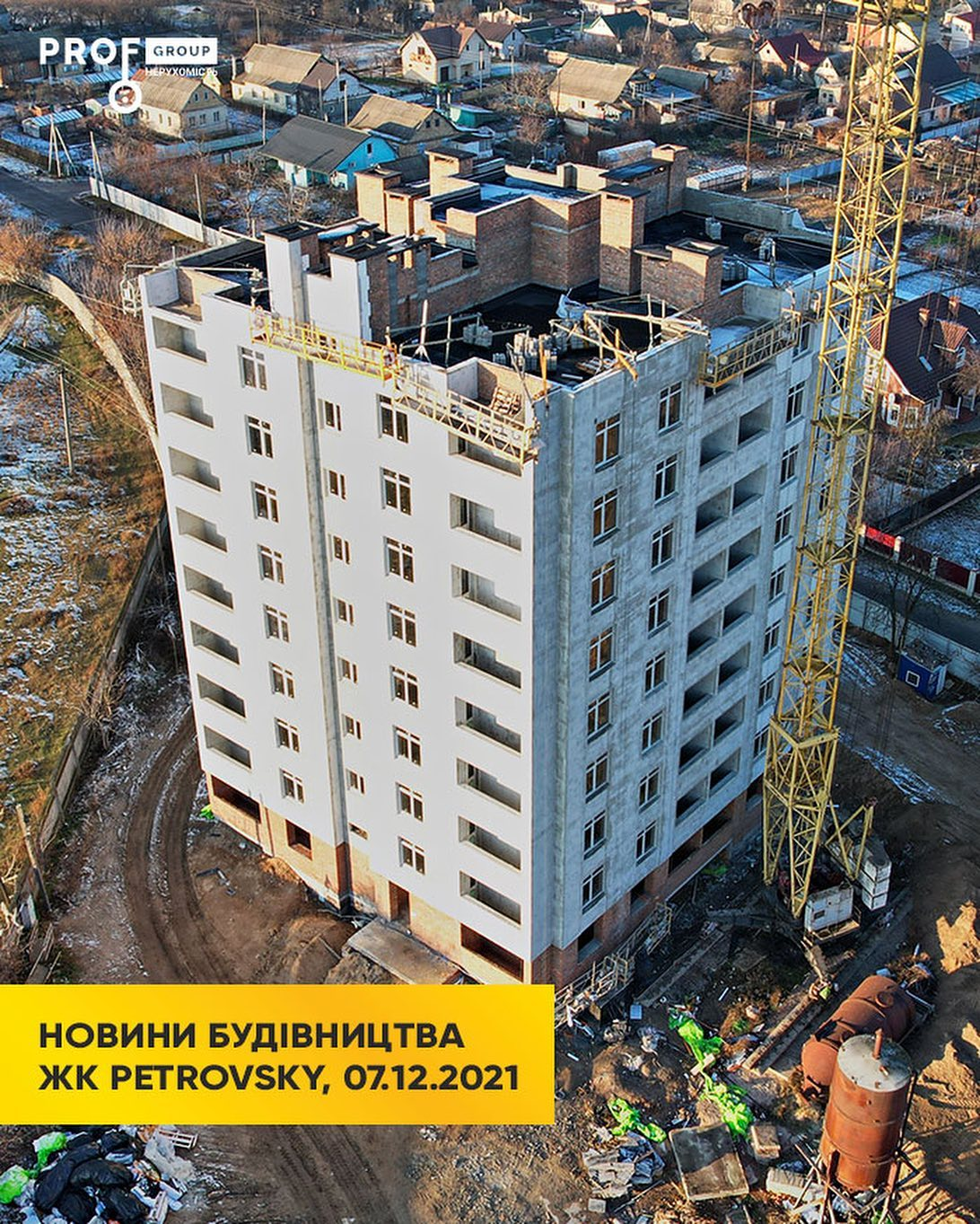 Ход строительства ЖК PetrovSky, ноя, 2021 год