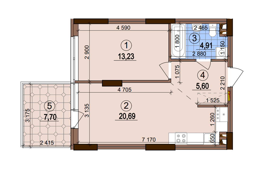 1-кімнатна 43.85 м² в ЖК Варшавський-2 від 31 950 грн/м², Київ