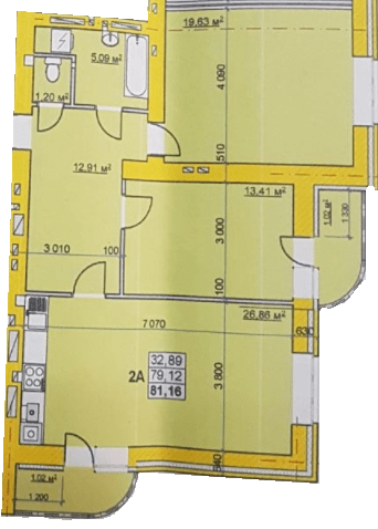 2-комнатная 81.16 м² в ЖК на ул. Успенско-Троицкая, 72/8 от 11 750 грн/м², г. Конотоп