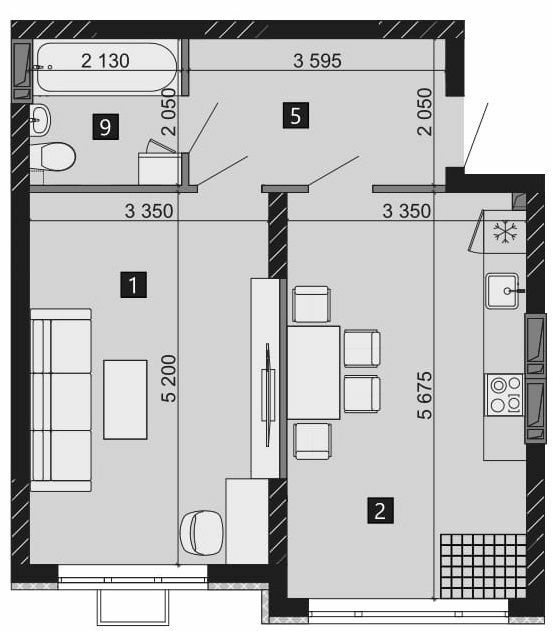 1-кімнатна 47.42 м² в ЖК LIKO-GRAD Perfect Town від 33 000 грн/м², Київ