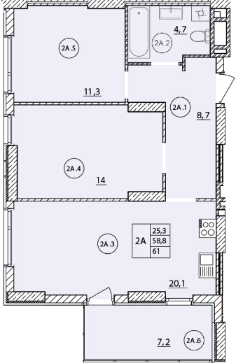 2-кімнатна 61 м² в ЖК Масани Сіті від 17 200 грн/м², Чернігів