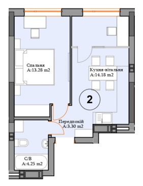 1-комнатная 35.01 м² в ЖК River Plaza от 28 000 грн/м², г. Вышгород
