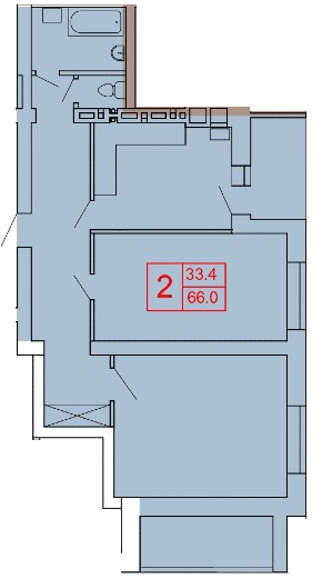 2-комнатная 66 м² в ЖК PetrovSky от 20 500 грн/м², с. Новые Петровцы