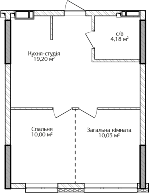 1-кімнатна 69.29 м² в ЖК City Park від 22 300 грн/м², м. Ірпінь