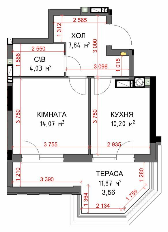 1-комнатная 39.7 м² в ЖК На Прорезной 2 от 28 500 грн/м², пгт Гостомель