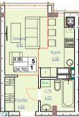 1-комнатная 24.7 м² в ЖК Пионерский квартал от 24 300 грн/м², г. Вишневое