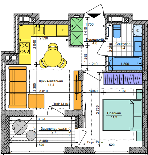 1-кімнатна 36.6 м² в ЖК Respublika від 51 250 грн/м², Київ