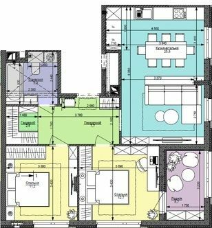 2-кімнатна 71 м² в ЖК Файна Таун від 49 400 грн/м², Київ