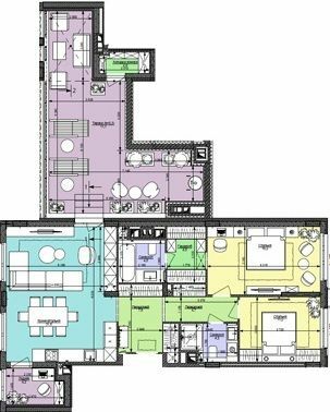 2-комнатная 101.8 м² в ЖК Файна Таун от 49 400 грн/м², Киев