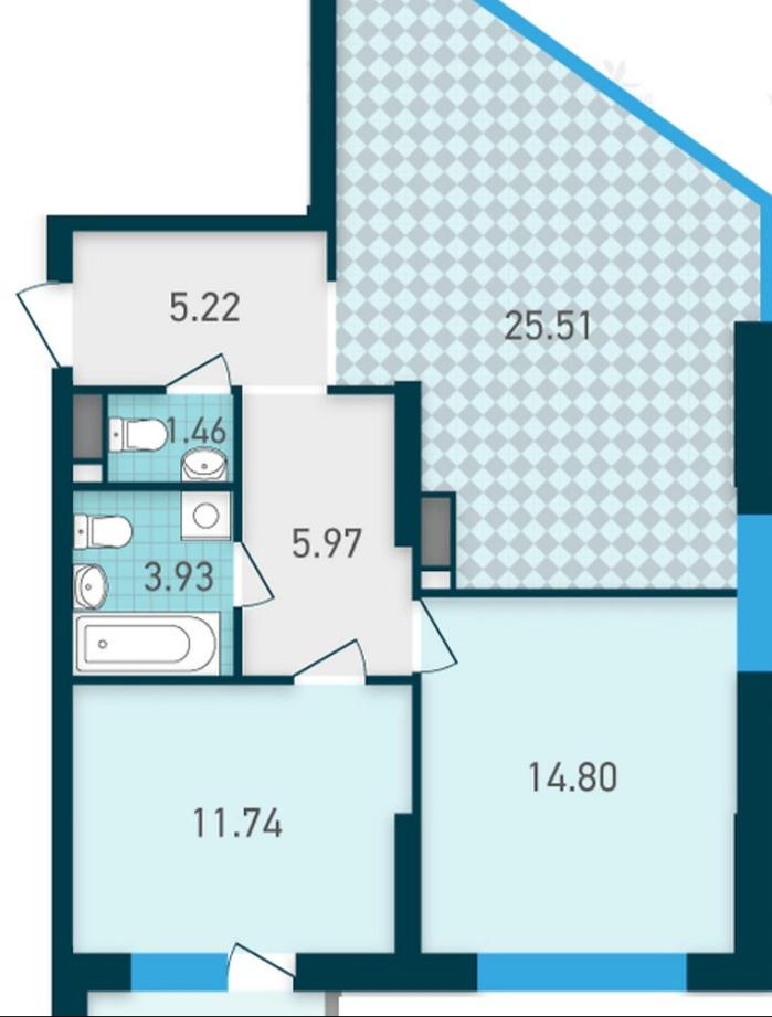 Продаж 2-кімнатної квартири 71 м², Індустріальний пров., 2