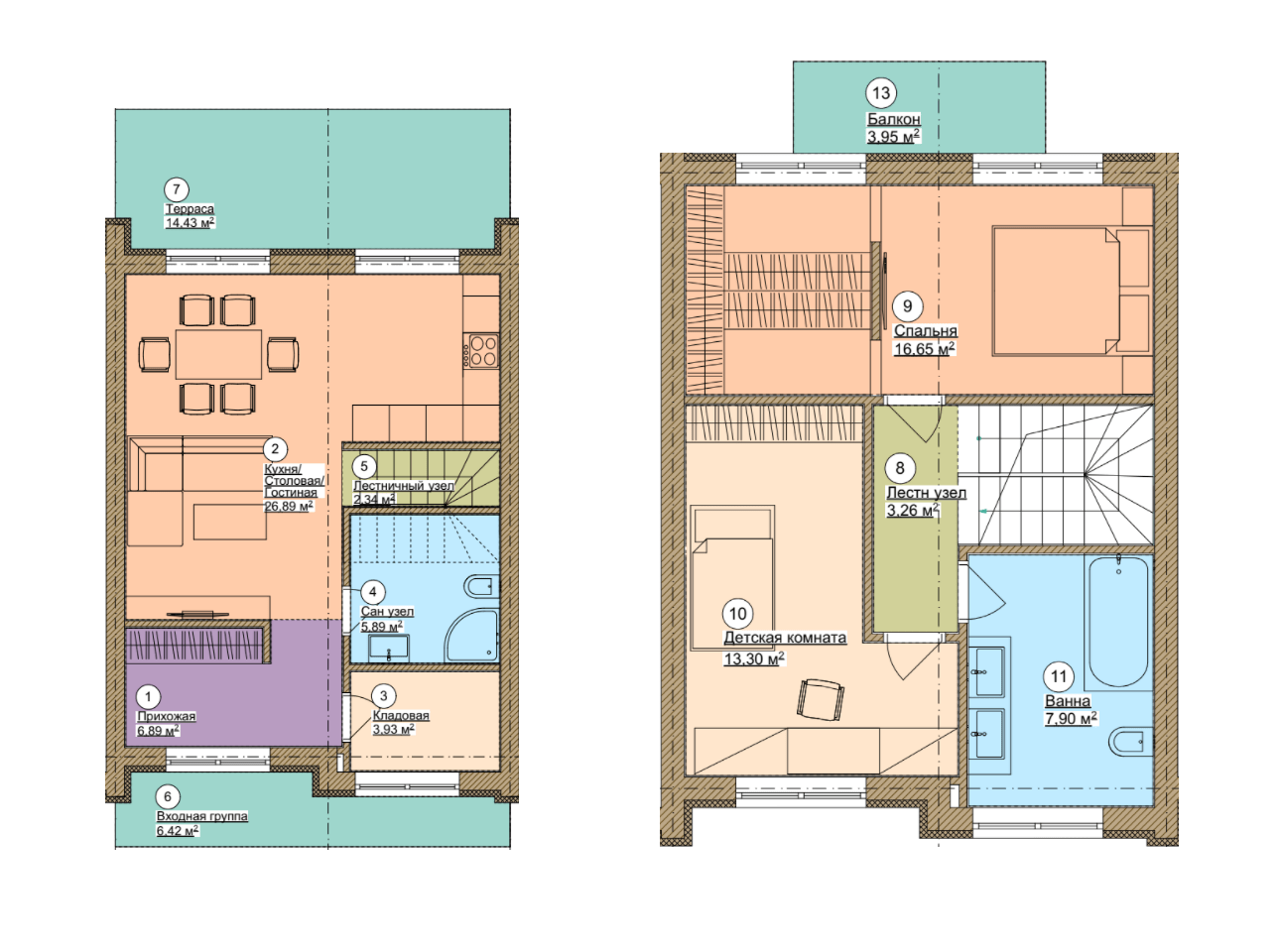 Таунхаус 94 м² в КП Freya от 19 362 грн/м², с. Крюковщина