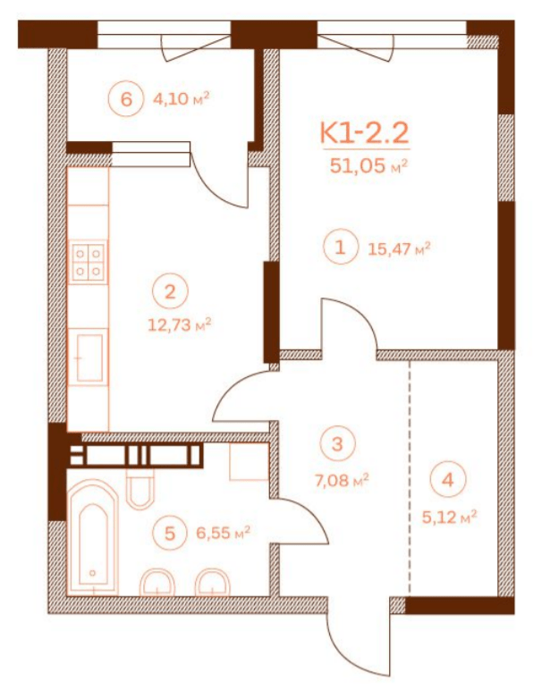 1-комнатная 51.05 м² в ЖК Stanford от 65 450 грн/м², Киев
