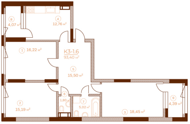 3-комнатная 97.11 м² в ЖК Stanford от 64 350 грн/м², Киев