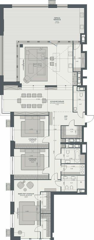 3-комнатная 211.02 м² в ЖК TRIIINITY от 138 050 грн/м², Киев