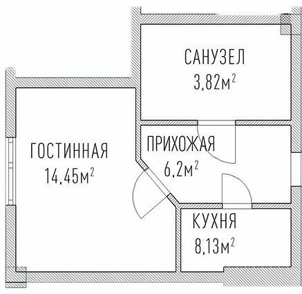 1-кімнатна 32.6 м² в ЖК Лондон Парк від 37 800 грн/м², Київ