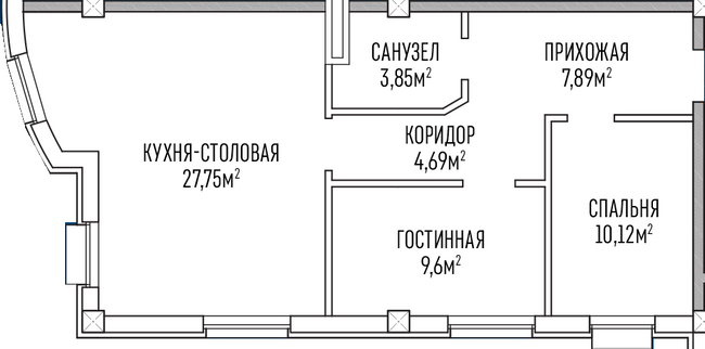 2-комнатная 63.9 м² в ЖК Лондон Парк от 31 950 грн/м², Киев