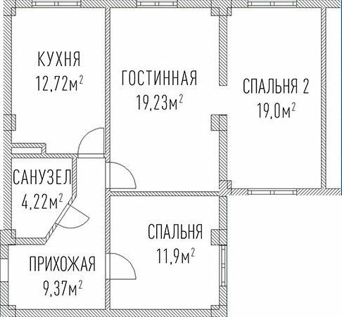 3-кімнатна 76.44 м² в ЖК Лондон Парк від 31 950 грн/м², Київ