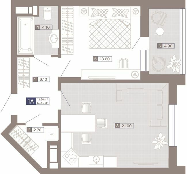 1-комнатная 52.4 м² в ЖК Лукьяновский каскад от 43 650 грн/м², Киев