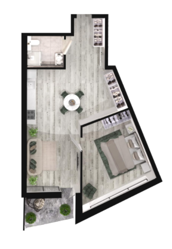 1-кімнатна 56.6 м² в ЖК Grand Tower від 27 550 грн/м², Дніпро