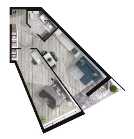 1-кімнатна 55.4 м² в ЖК Grand Tower від 27 550 грн/м², Дніпро