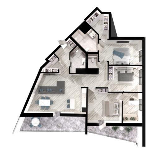 4-комнатная 129 м² в ЖК Grand Tower от 27 550 грн/м², Днепр