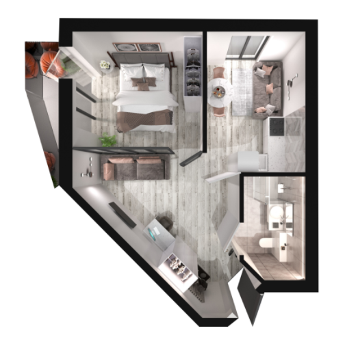 1-кімнатна 42.36 м² в ЖК Grand Tower від 27 550 грн/м², Дніпро