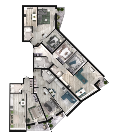 5+ комнат 249 м² в ЖК Grand Tower от 33 050 грн/м², Днепр