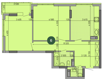 2-кімнатна 76.38 м² в ЖК Паркове місто від 38 200 грн/м², Київ