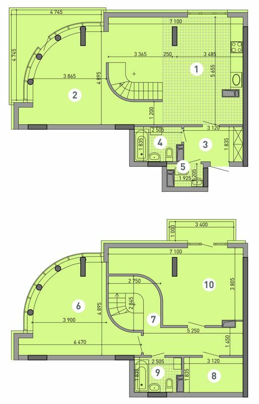 Двухуровневая 136.08 м² в ЖК Паркове місто от 35 250 грн/м², Киев