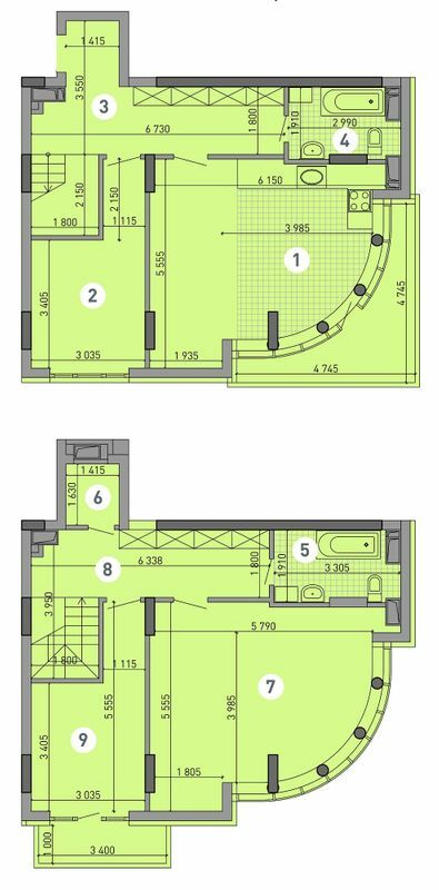 Дворівнева 123.85 м² в ЖК Паркове місто від 41 550 грн/м², Київ