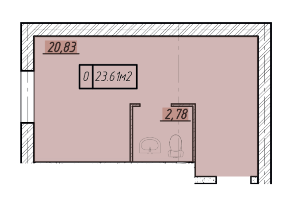 Смарт 23.61 м² в МФК GRAND WELLNESS CENTER от 19 700 грн/м², Днепр