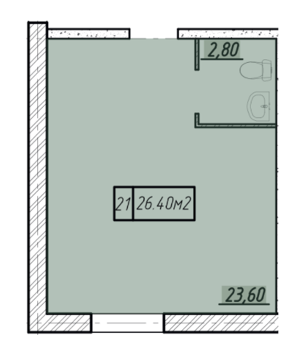 Смарт 26.4 м² в БФК GRAND WELLNESS CENTER від 19 700 грн/м², Дніпро