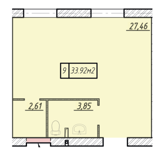 Смарт 33.92 м² в БФК GRAND WELLNESS CENTER від 19 700 грн/м², Дніпро