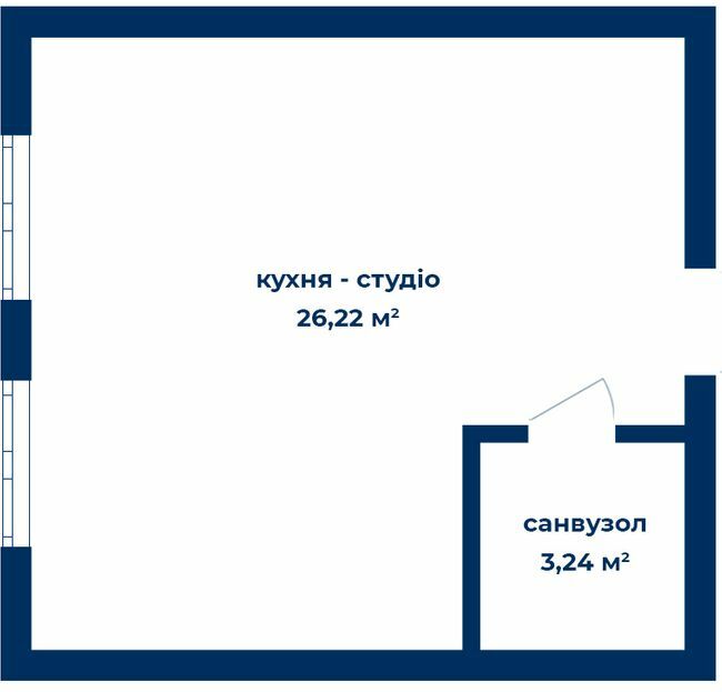 1-комнатная 29.46 м² в КД Liverpool House от 32 300 грн/м², Киев