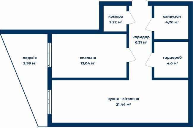 2-комнатная 54.86 м² в КД Liverpool House от 33 000 грн/м², Киев