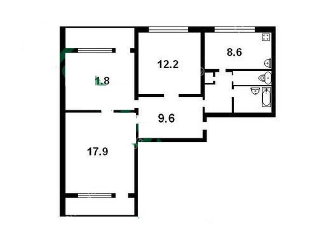 Продаж 1-кімнатної квартири 52 м², Льва Толстого вул., 33