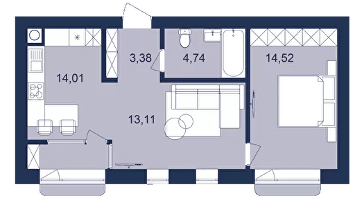 2-кімнатна 49.76 м² в ЖК РЕМ від 17 300 грн/м², м. Самбір