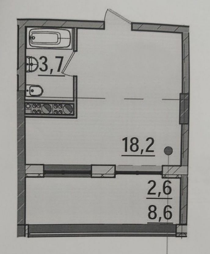 Продажа студии 25 м², Тульская ул.