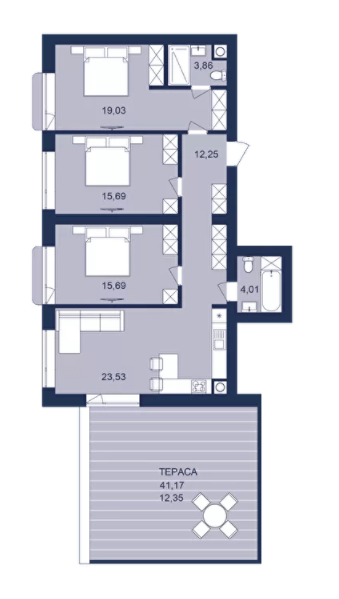 3-комнатная 106.41 м² в ЖК РЕМ от 17 300 грн/м², г. Самбор